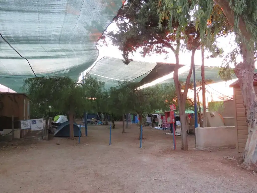 Dettaglio di una piazzola tenda